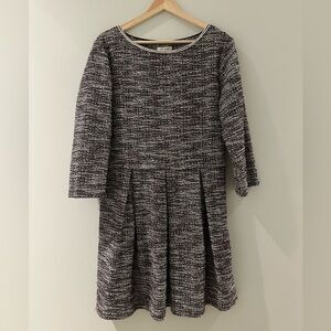 MAXSTUDIO Tweed Black and White 3-4 Sleeve Dress XL NWT